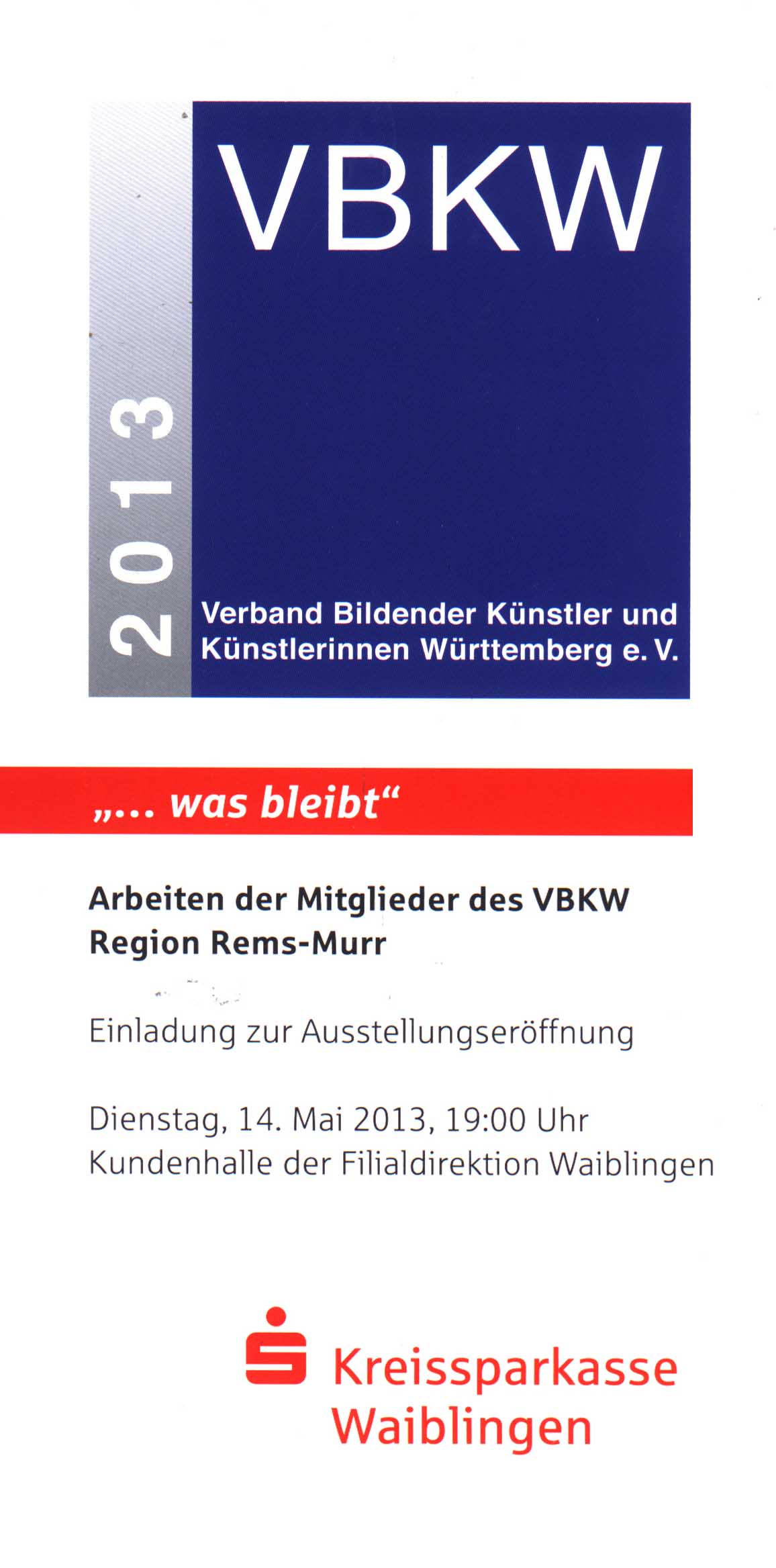 Ausstellung_Kreissparkasse Waiblingen_Klaus_Fischer